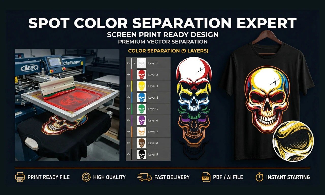 Screen Print Color Separation