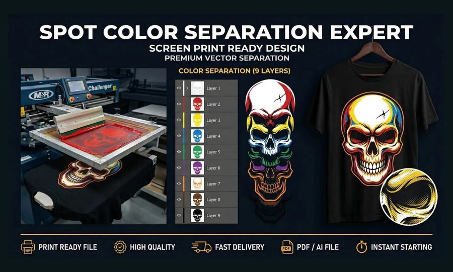 Screen Print Color Separation