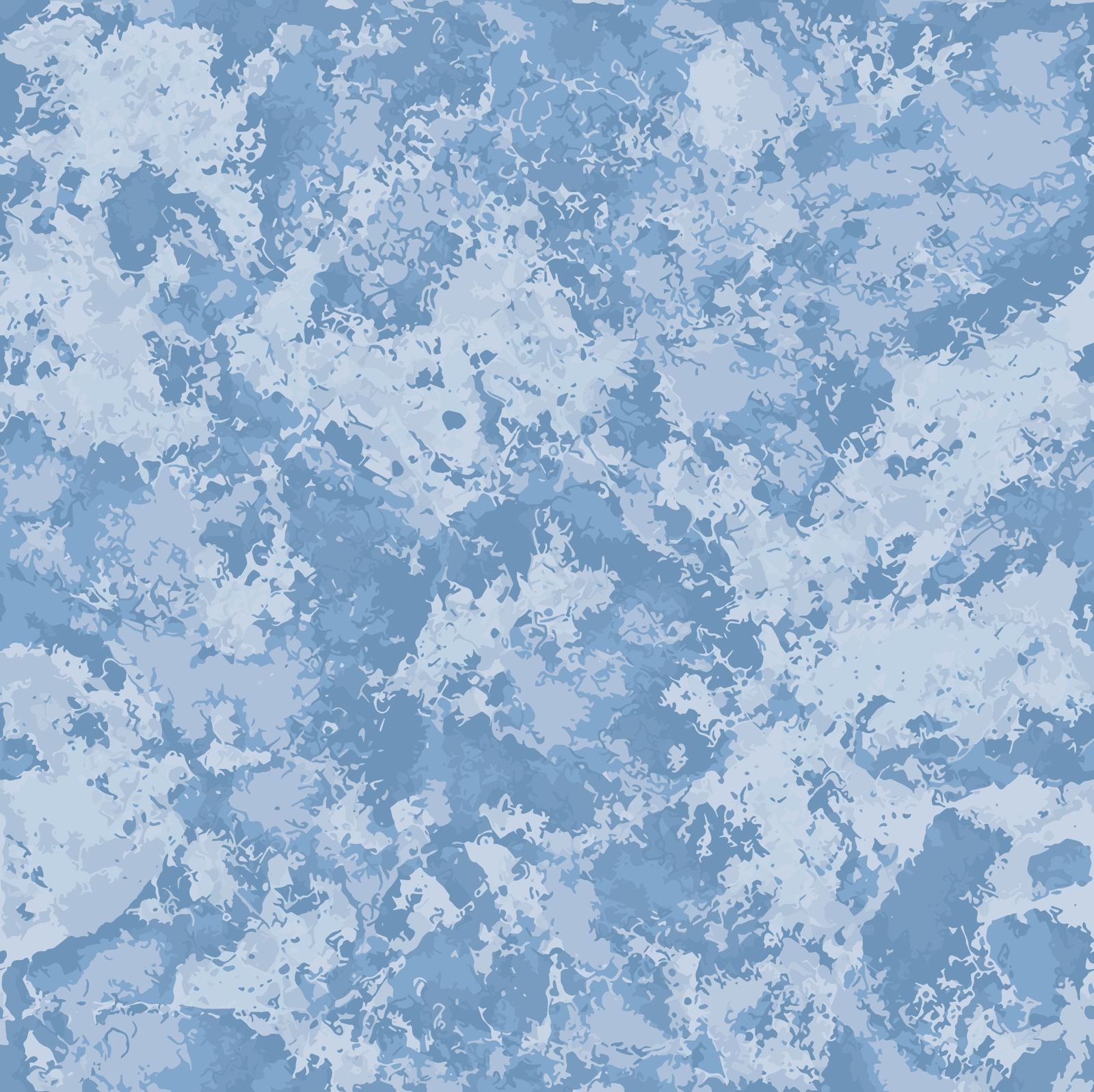 Blue and white abstract seamless pattern with soft fluid marble-like textures and layered watercolor effects.